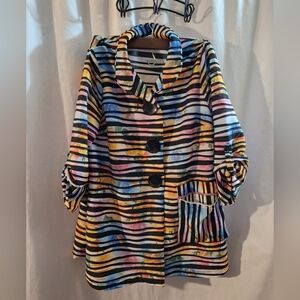 Colorful Striped Women's Shacket